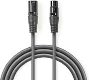 nedis coth15010gy15 balanced xlr audio cable xlr 3 pin male xlr 3 pin female 15 m grey photo