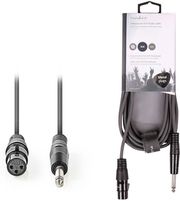nedis coth15120gy30 unbalanced xlr audio cable xlr 3 pin female 635 mm male 30 m grey photo