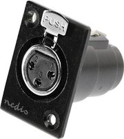 nedis cotp15911bk xlr chassis mount xlr 3 pin female blackp photo