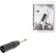 nedis cotp15942bk xlr adapter mono xlr 3 pin male 635 mm male blackp photo