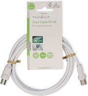 nedis csgl40000wt15 coax cable iec coax male iec coax female 90db 150m white photo