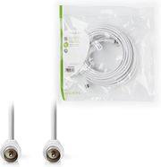nedis csgp40200wt100 coax cable iec coax male iec coax male nickel plated 90db 75ohm 10m white photo