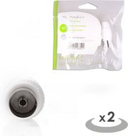 nedis csgp40923wt ieccoax connector female 2 pieces whitep photo