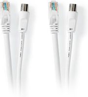 nedis csgp4500wt50 coax cat6 combination cable with connectors 50 mpn photo