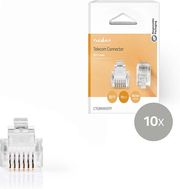 nedis ctgb90933tp telecom connector rj11 gold plated transparent photo