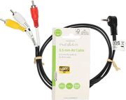 nedis cvgl22400bk10 audio video cable 35mm male 3x rca male 100m black photo