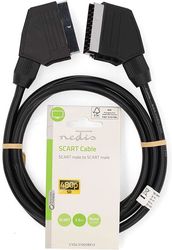 nedis cvgl31001bk15 scart cable scart male scart male 480p 150m black photo