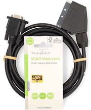 nedis cvgl31550bk20 scart cable scart male vga female 200m black photo