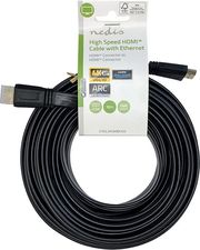 nedis cvgl34100bk100 flat high speed hdmi cable with ethernet 4k30hz 100m blackc photo