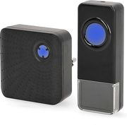 nedis doorb310bk wireless doorbell set with 1 receiver and 58 melodies black photo