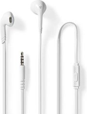 nedis hpwd2021wt wired earphones 35mm with cable length 120m built in microphone white photo
