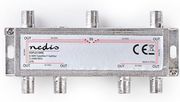 nedis sspl610me satellite f splitter max 17 db gain 5 2400 mhz 6 outputs photo