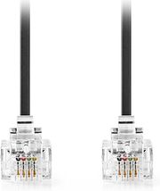 nedis tcgl90200bk50 telecom cable rj11 male rj11 male 500m black photo