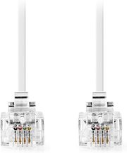 nedis tcgl90200wt50 telecom cable rj11 male rj11 male 500m white photo