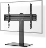 nedis tvsm2040bk fixed tv dest stand 37 70 adjustable pre fixed heights steel tempered glass photo