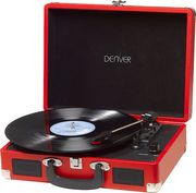 denver vpl 120 suitcase turntable red photo