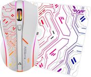 armaggeddon 24g wireless gaming mouse rgb 10000 cpi mikoyan foxbat iii cyberpunk white cyberpunk w photo