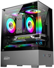 armaggeddon rgb m atx dual chamber gaming case aquaron duplex one black aquaron duplex1 b photo