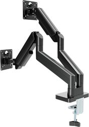 gembird desk mounted adjustable double monitor arm 17 32 black ma da2 06 photo gembird desk mounted adjustable double monitor arm 17 32 black ma da2 06 photo