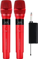 sonicgear dual 24g wireless led microphone wm 2200 ul rosso wm2200ul r photo