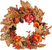 eurolamp stefani me fylla sfendamoy kai portokali beloydines kolokythes 60cm photo