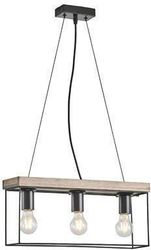 eurolamp fotistiko kremasto xylo metallo 3foto 3xe27 480x125x1230mm mayro kafe arte illumina photo