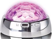lenco tta 080si record stabiliser with rgb light effects and disco ball in one silver photo