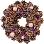 eurolamp stefani me koykoynares kai roz diakosmitika 34cm 600 45530 photo