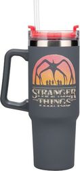 paladone stranger things 5 900ml insulated cup and straw photo