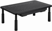 gembird adjustable monitor stand with drawer rectangle black ms table d 01 photo