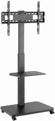 gembird tv floor stand with caster wheels 37 75 vesa 600x400 black tvs 75s 02 photo