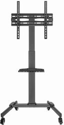 gembird tv floor stand with caster wheels tilt 32 55 tvs 55t 01 photo