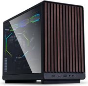 lian li dan case a3 wood glass side panel m atx all mesh steel fabric pc case from daniel hanse photo