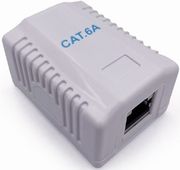 cablexpert cat6a ftp single port surface mount box white ncac 1f6a 01 photo