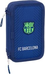 safta fc barcelona double filled pencil case 28pcs navy blue photo