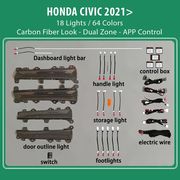 diq ambient honda civic xi mod 2021 diq ambient light for honda civic mod 2021 with 18 lights photo