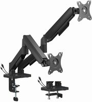 gembird adjustable desk 2 display mounting arm with usb ports 17� 32� black ma da2u 01 photo
