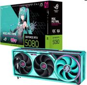 vga asus rog astral geforce rtx 5080 oc hatsune miku 16gb gddr7 retail photo