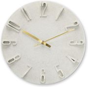 hama corfu wall clock 30 cm quartz clock analogue 3d numerals beige photo