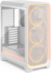case fractal design ambience pro rgb white tg clear tint gaming midi tower photo