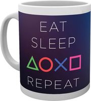 abysse playstation eat sleep play repeat mug photo