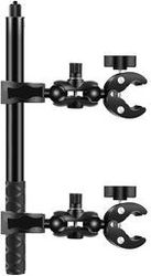 motorcycle bicycle mount puluz with two clamps and selfie stick 150 cm photo