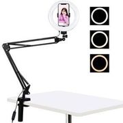 desktop arm stand puluz with 20cm led vlogging ring pkt3089b photo