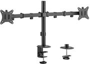 gembird adjustable desk 2 display mounting arm rts 17 32 black ma d2 01 photo