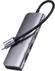 ugreen type c hub cm195 15214 2x usb a 30 type c hdmi sd microsd grey photo