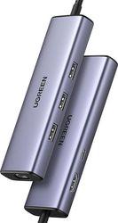 ugreen type c hub cm512 15598 3x usb a 30 type c hdmi rj45 grey photo ugreen type c hub cm512 15598 3x usb a 30 type c hdmi rj45 grey photo