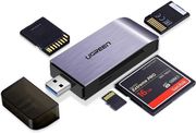 ugreen usb 30 card reader cm180 sd microsd cf ms grey photo