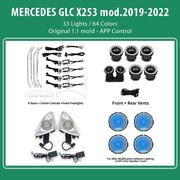 diq ambient 8161 dcq benz glc x253 diq amblight mercedes glc x253 mod 2019 2022 with 33 lights photo