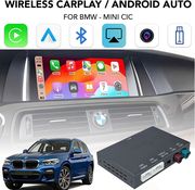 diq bm 006w cpaa wireless cplay anauto box for bmw mini cic system with 2 cameras front rear photo