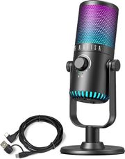 farfisa fr 130 usb pyknotiko mikrofono me rgb fotismo kai basi photo